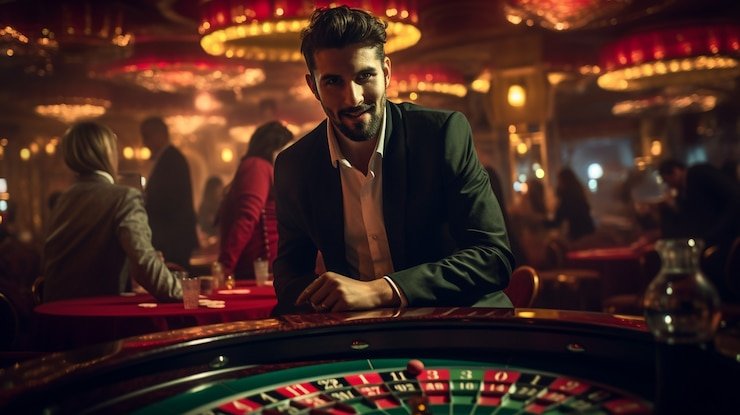 Layar permainan Mega Fortune dengan simbol kemewahan dan jackpot progresif